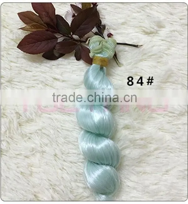 High Temperature Wire Fiber Curly Hair Weft for DIY BJD Doll Hair