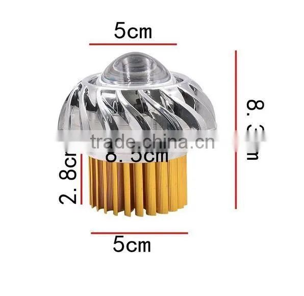 30W 12-80V Dual Halo Motorcycle Built-in Projector Lens Halo Ring Headlight Dual Beam LED Angel Devil Eye Light Fog Lamp