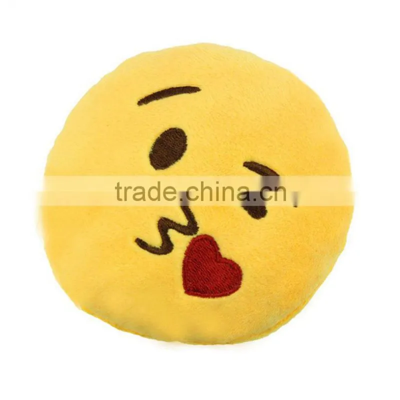 New emoji keychain PP cotton plush custom pendant keychain yellow cushion emoji pendant emoji keychain