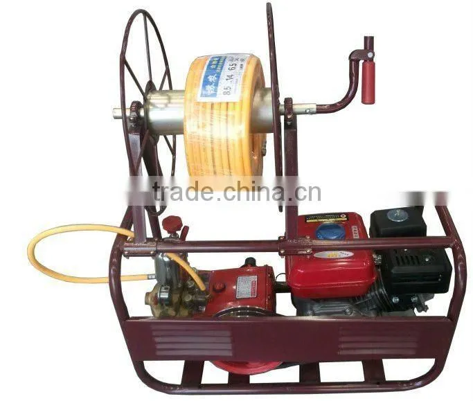 Frame gasoline engine pump sprayer