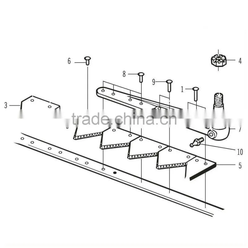 wheat cutter assembly for combine harvester