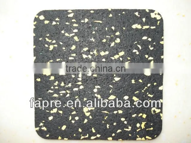 Interlocking Rubber Sport Matting with Colorful EPDM Speckles