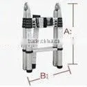 2x5 steps 3.2m EN131 extension telescopic aluminum ladder portable ladder
