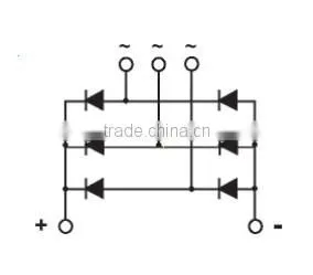 MDS200A three phase rectifier bridge