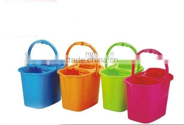 Colorful Plastic mop bucket with wheel