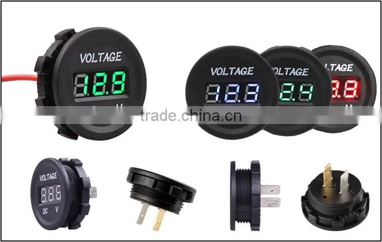 Digital Only Display Type Digital Voltmeter for Auto Car