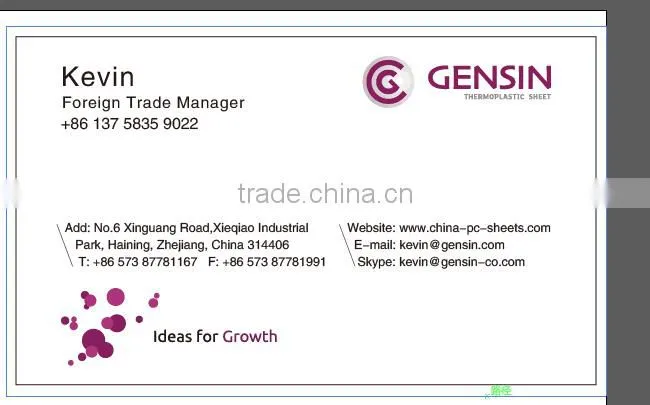 10mm polycarbonate triple-wall sheet /pc hollow sheet /roofing sheet