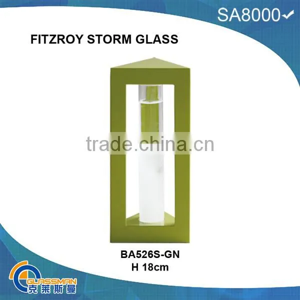 YG639M WOODEN FRAME FITZROY STORM BAROMETER