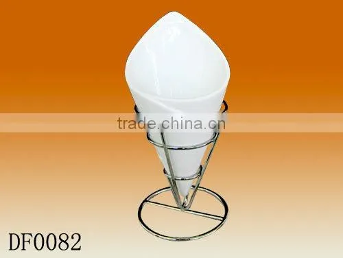 Factory direct wholesale ceramic fries cup