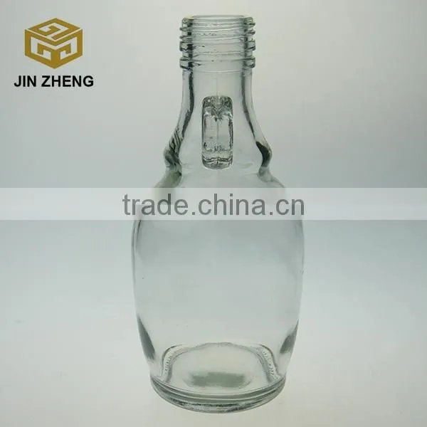 Custom empty 550ml glass bottle for wine prices with handle