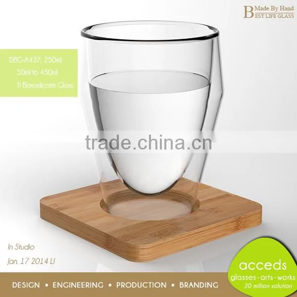 Heat-Resistant Custom New Funky Pyrex Clear Glass Water Mug