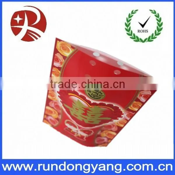 beautiful printing red plastic candy bags for wedding
