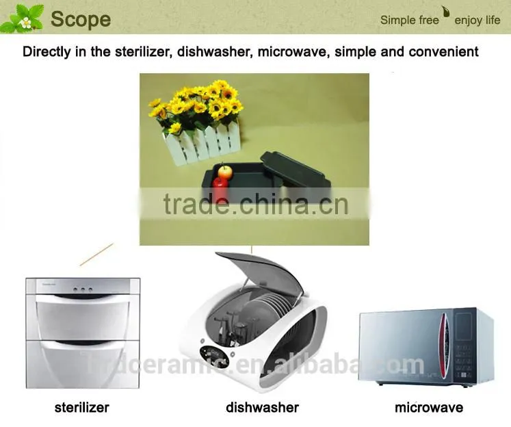 wholesale daily use square black porcelain with lid ceramic bakeware