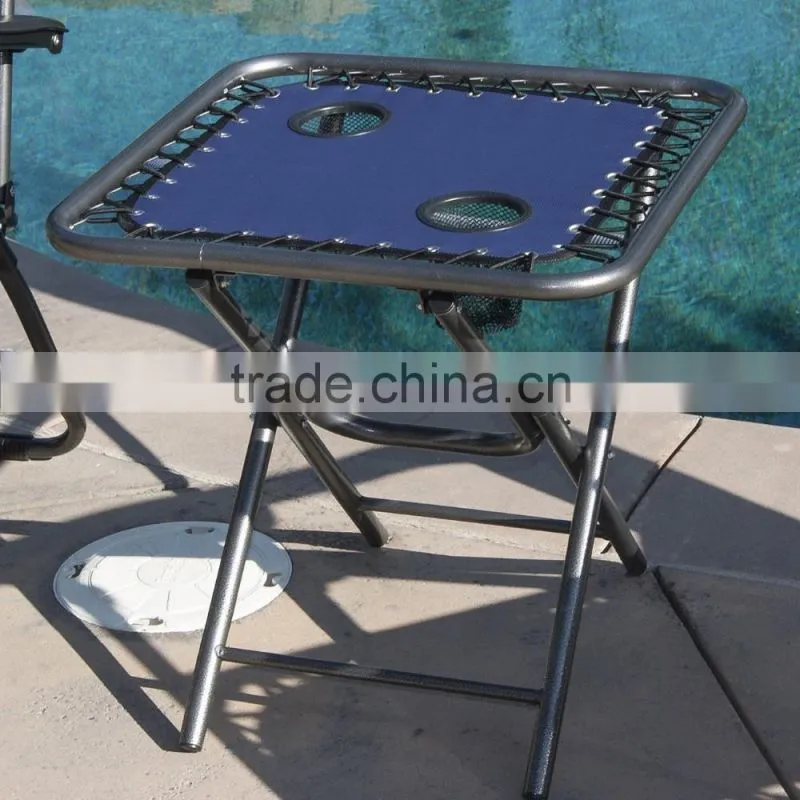 Outdoor Garden Navy Blue Metal Folding Zero Gravity Patio Chair