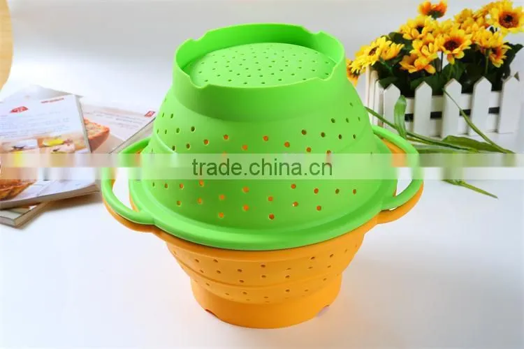 Multifunctional Silicon Basket Colander, kitchen filter Strainers tool