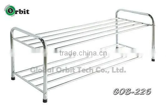 Home furniture shoe storage rack, 2 tier metal shoe shelves