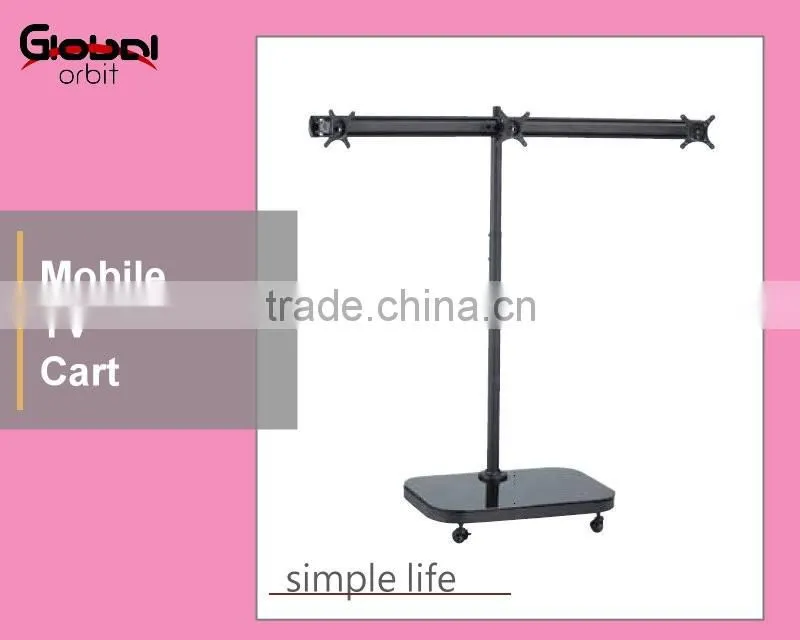 Living Room Furniture Design Monitor Bracket Swivel TV Cart With Wheels