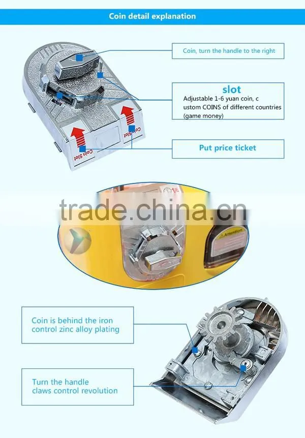 hot sell in 2016 arcade coin operated candy roller machine