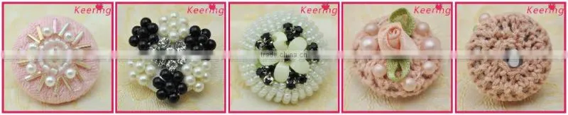 wholesale custom white beaded rhinestone buttons for clothing WBKA-294