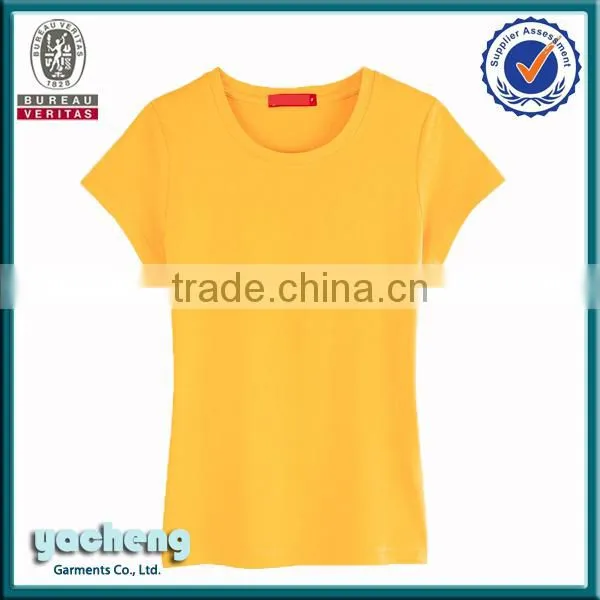 Basic tshirt round neck cheapest cotton pink plain t-shirts