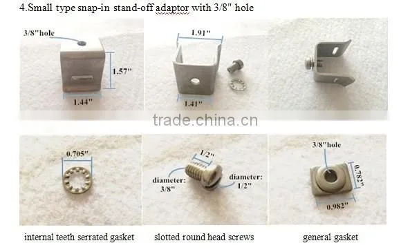 snap-in Universal Stand-off Adapter cable runway accessories