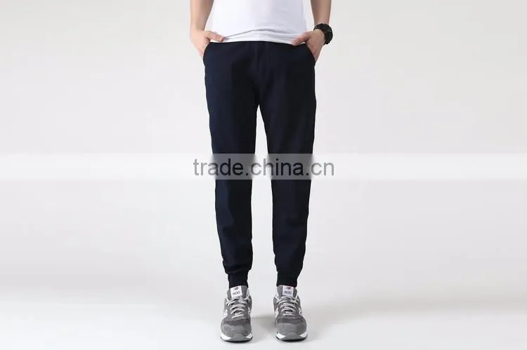 Custom latest design men cotton trousers chino jogger long pants