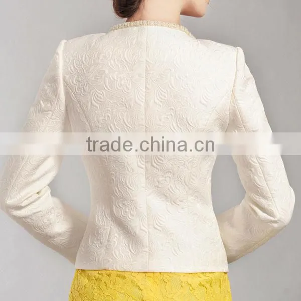 New Arrival good quality long sleeve front hook&eye design women autumn jacket