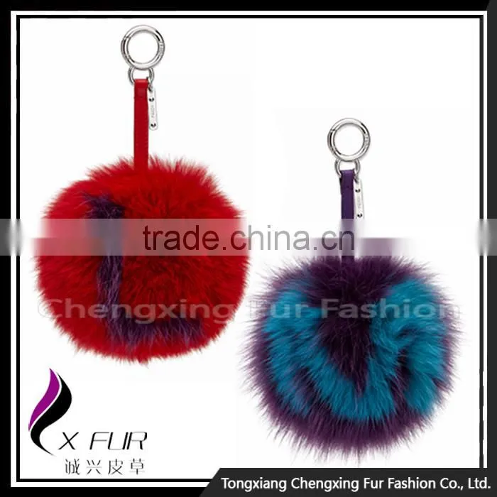 CX-R-38 China Wholesale Fox Fur Keychain Customized