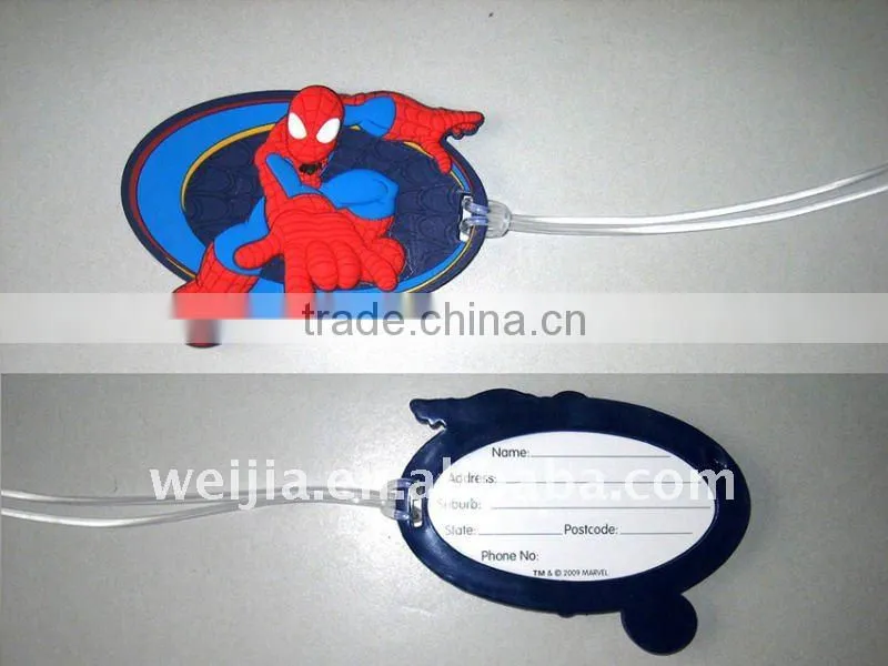 3D PVC luggage tag