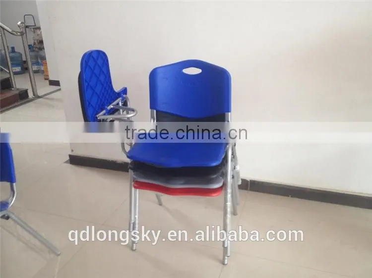 LS-4024A cheap Platic conference chairs with writing tablet,classroom chairs with writing pad