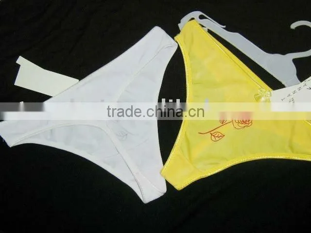 Factory hot selling sexy lace transparent thong women underwear