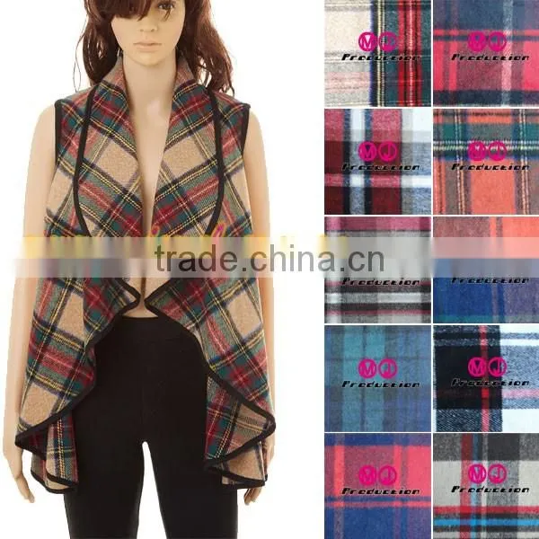 FACTORY dazzle tweed open-front waistcoat
