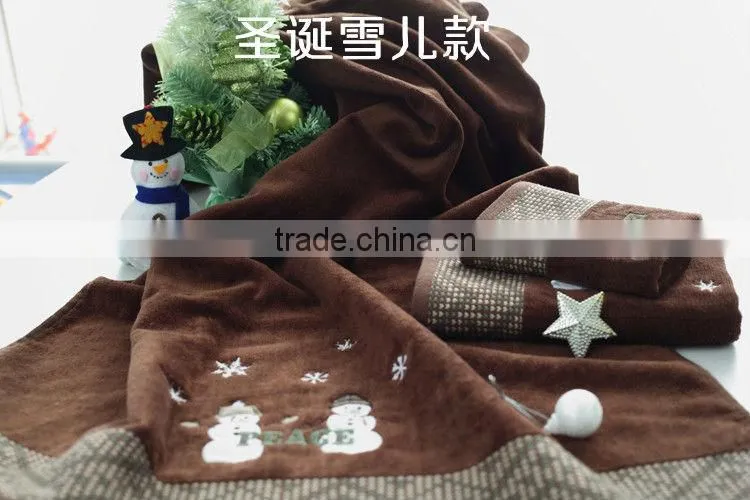 embroider towel,good quality bath towel,Chrismas towel fabric