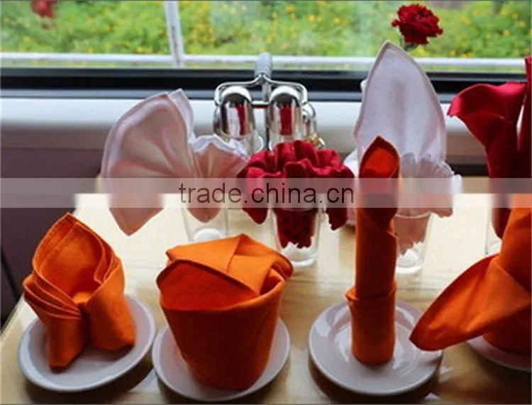 Wedding polyester jacquard monogrammer napkin with ring