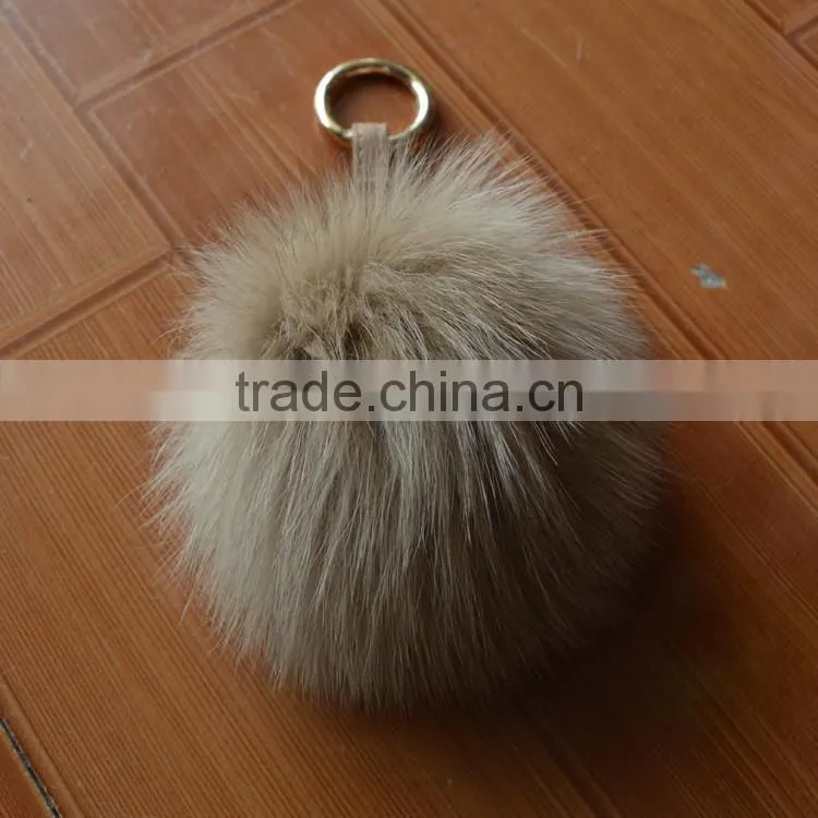 SJ747-01 New Arrival Hot Sale Fur Accessory Fox Key Chain Fur Pom pom