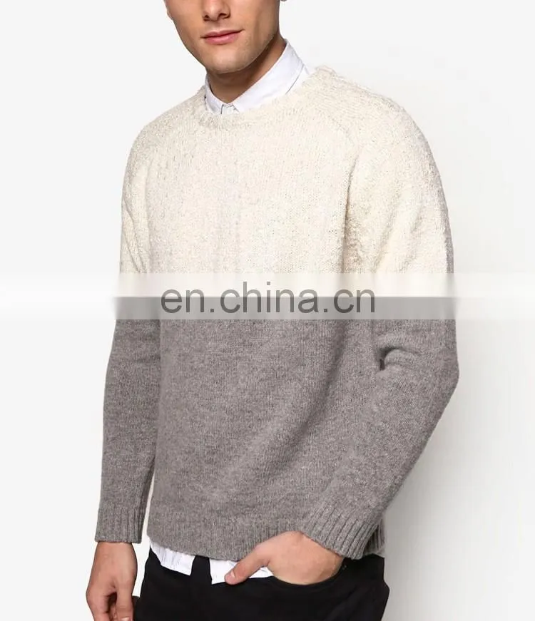 Latest men's shrug cashmere knit sweater design of hand made sweaters