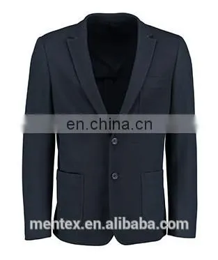 Men's Navy Tailored Fit Knit Blazer