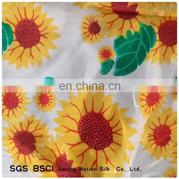 Women sunflower digital printing small square scarf