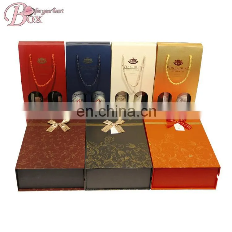 Custom Design Elegant Wine GIft Box luxury Wine Cardboard Box