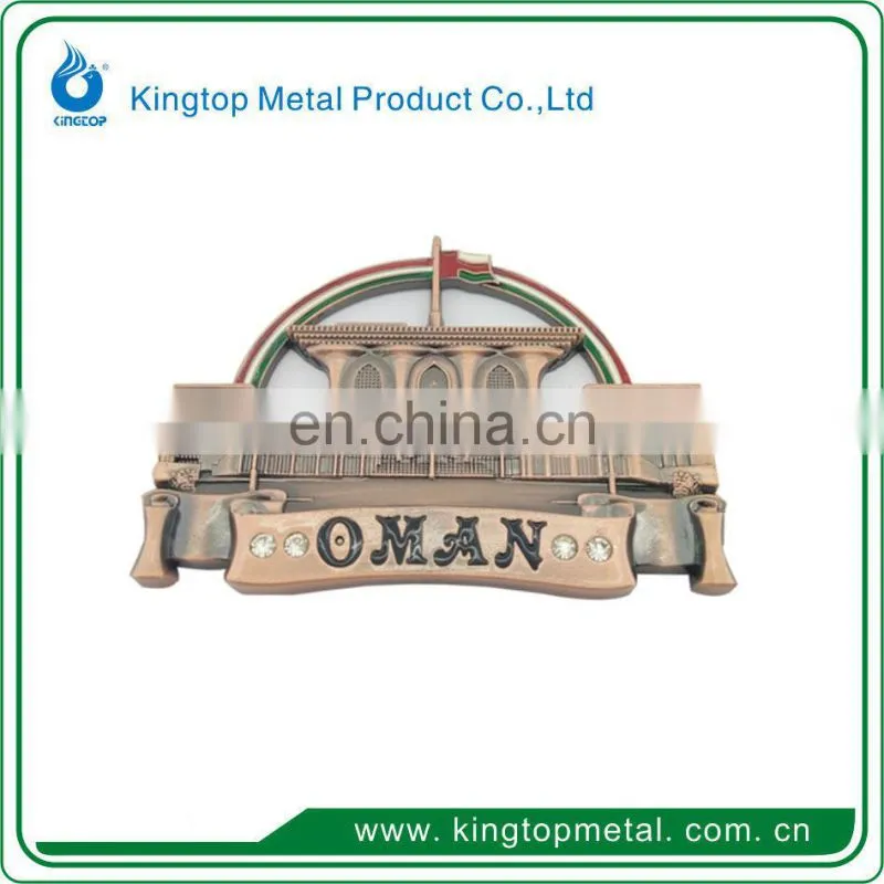2017 hot sale zinc alloy oval shape souvenir plate