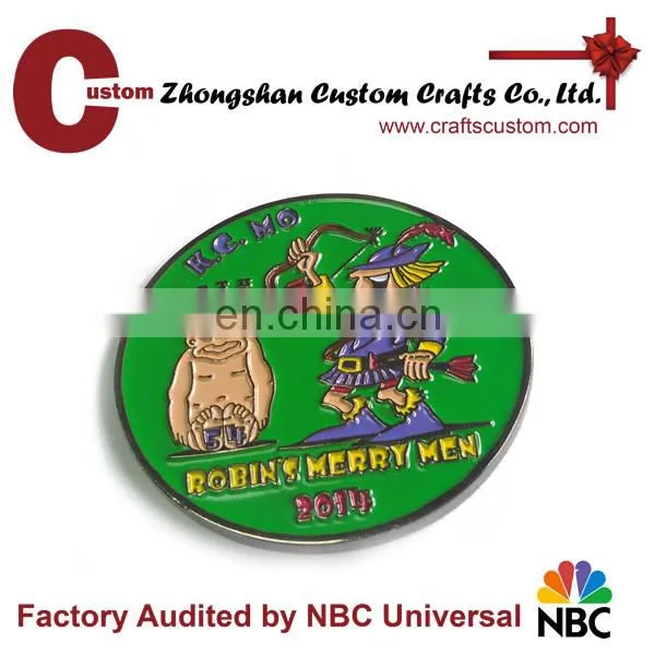 Custom 3D logo gold plated cloisonne commemorative challenge coin