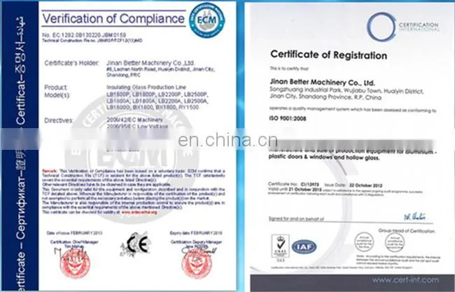 Aluminum spacer bar insulated insulating glass line