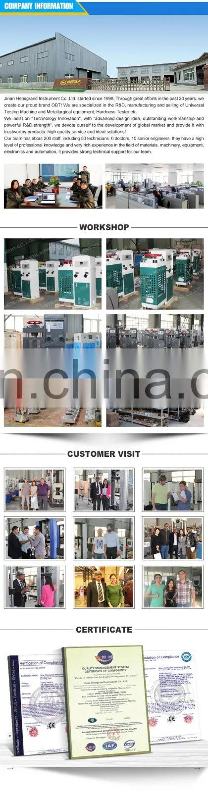 400*440mm test space cylinder hydrostatic pressure test equipment