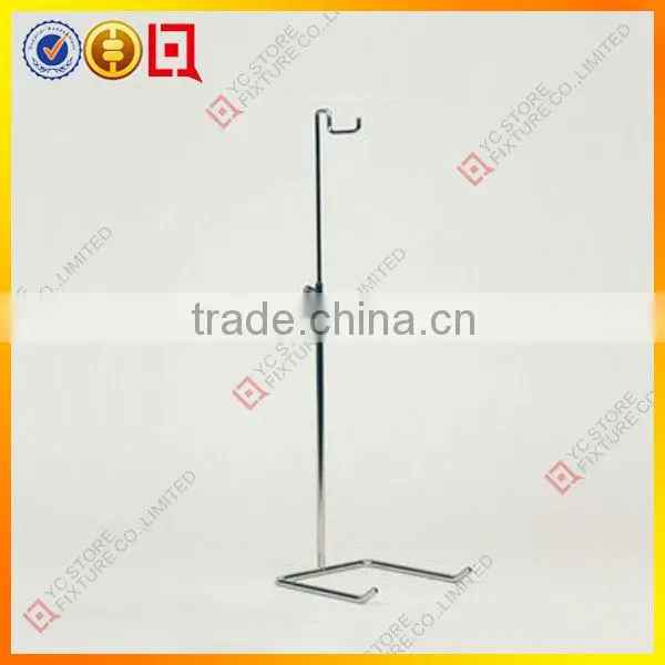Adjustable height metal handbag stand