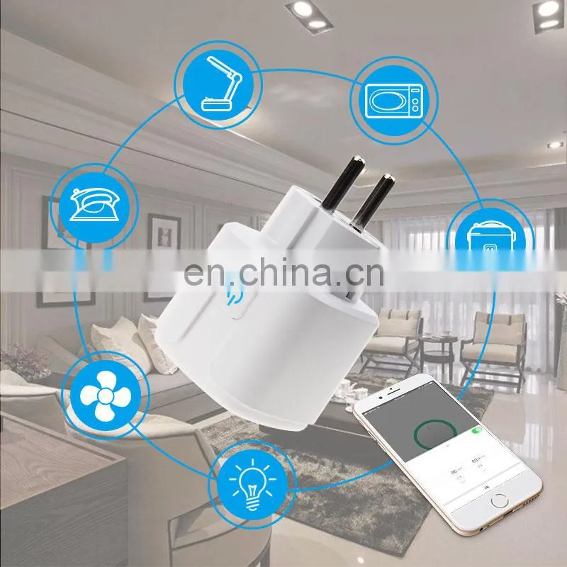 Tuya Smart Plug Power Monitor , Smart Wifi Eu Timer Sockets Power Energy Meter mini smart multi plug