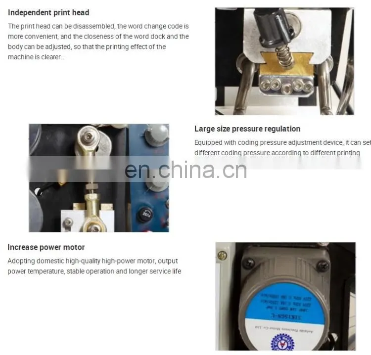 YTK brand HP241B hot sale semi automatic batch number & expiry date inkjet coding machine printer with 3 print lines