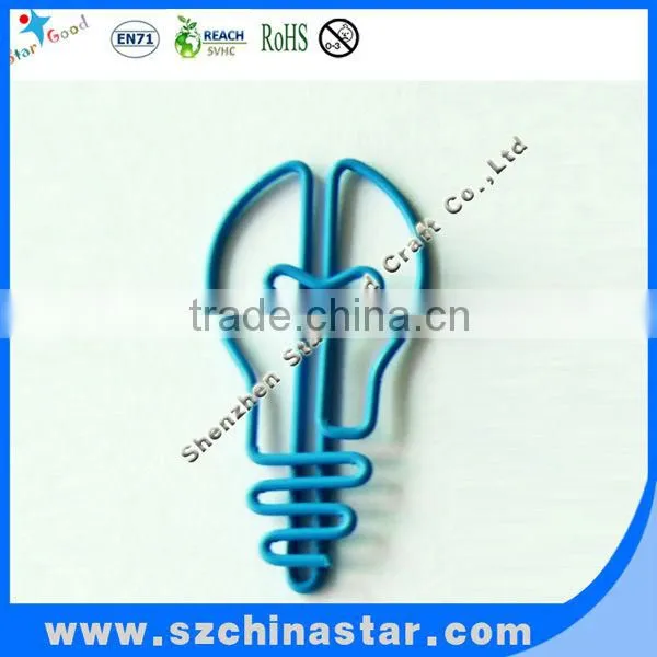 Beautiful bulb shape paper clips in round tin box