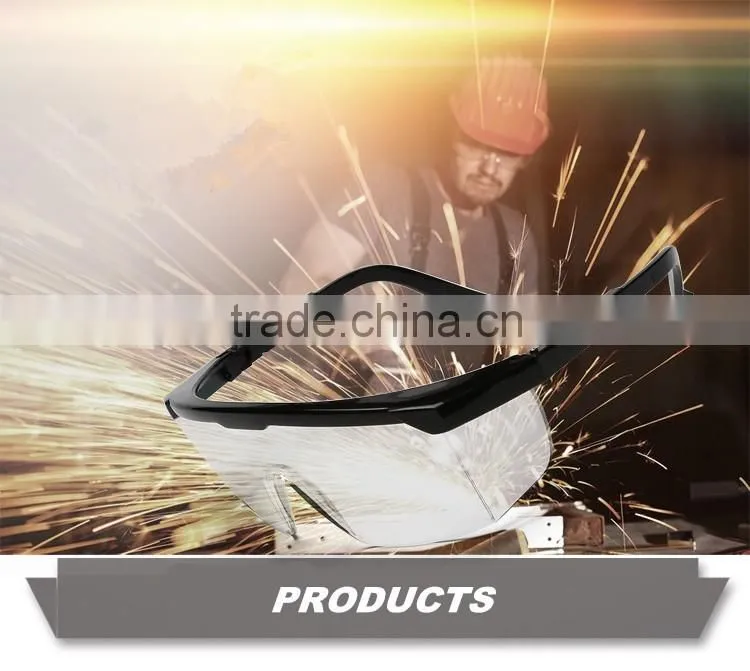 Hot customized black frame clear lens onion cutting safety goggles bulletproof welding metalcutting woodworking painting