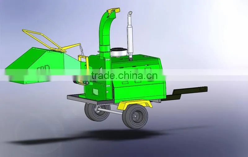 Wood chipper with Diesel engine
