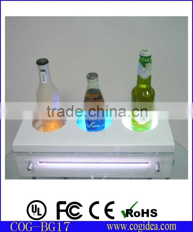 Hot new products for 2015 , acrylic bottle display , bottle led stand for promotion